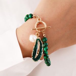Green feather bracelet